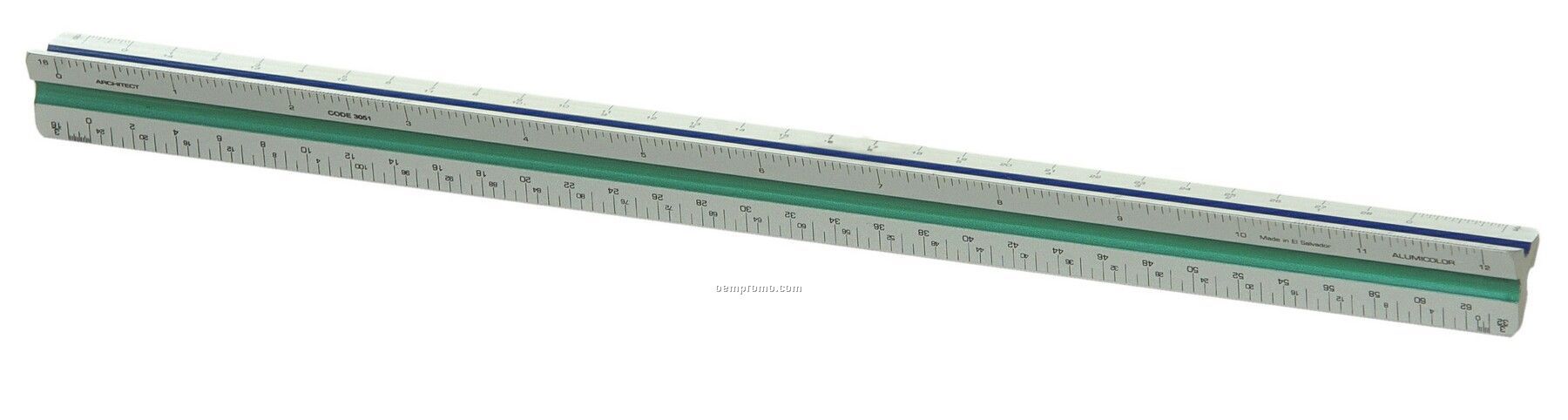 12" Architect Solid Standard Color Coded Triangular Drafting Scale