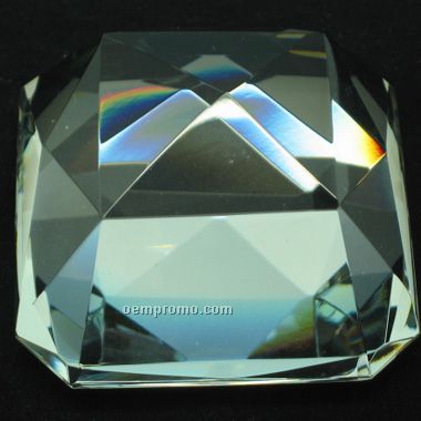 Square Shape Crystal Diamond Paperweight(Screen Printed)