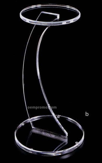 Acrylic Occasional Table - Arc Pedestal