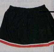 Youth Solid Color 3 Knife Pleated Skirt W/ Yoke Covered Waistband (S-xl)