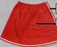 Youth Solid A-line Skirt W/ Covered Elastic Waistband W/ Stripes (S-xl)
