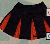 Youth Solid Knife Pleated Skirt W/ Elastic Waistband (S-xl)