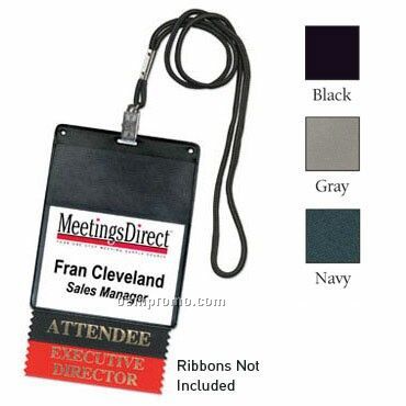 Vinyl Name Tag Pouch W/ Slot - Blank (4 3/8"X5 1/2")