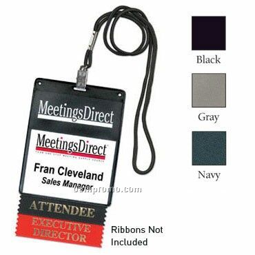 Vinyl Name Tag Pouch W/ Slot - 1 Color (4 3/8"X5 1/2")