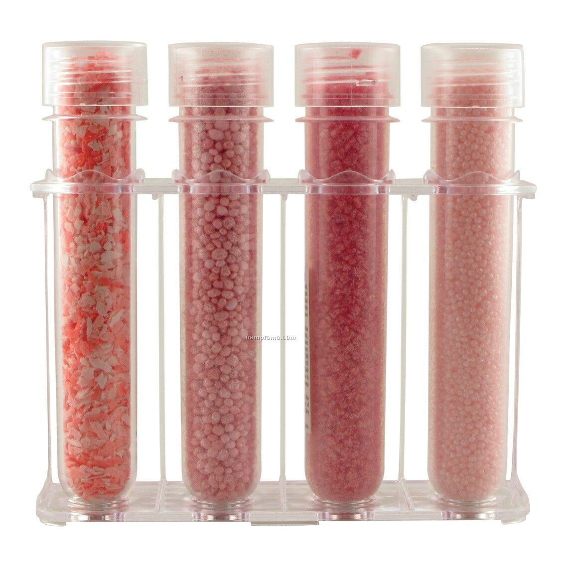 Pink Bath Test Tube - Rose Scent (4 Piece Set)