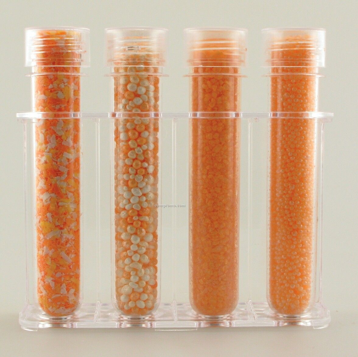Orange Bath Test Tube - Peach Scent (4 Piece Set)