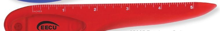 Translucent Red Magnetic Letter Opener W/Ruler (Printed)