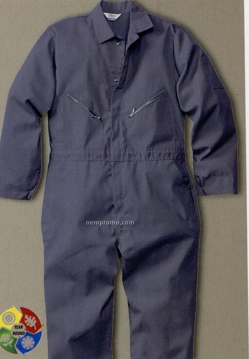 Walls Cotton Poly Non Insulated Coveralls - Navy Blue