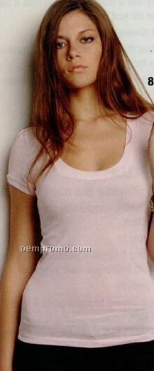Bella Ladies' Myla Vintage Jersey Scoop Neck Tee