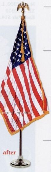 U.s. Flag Mountings W/ Admiral Floor Stand (4'x6')