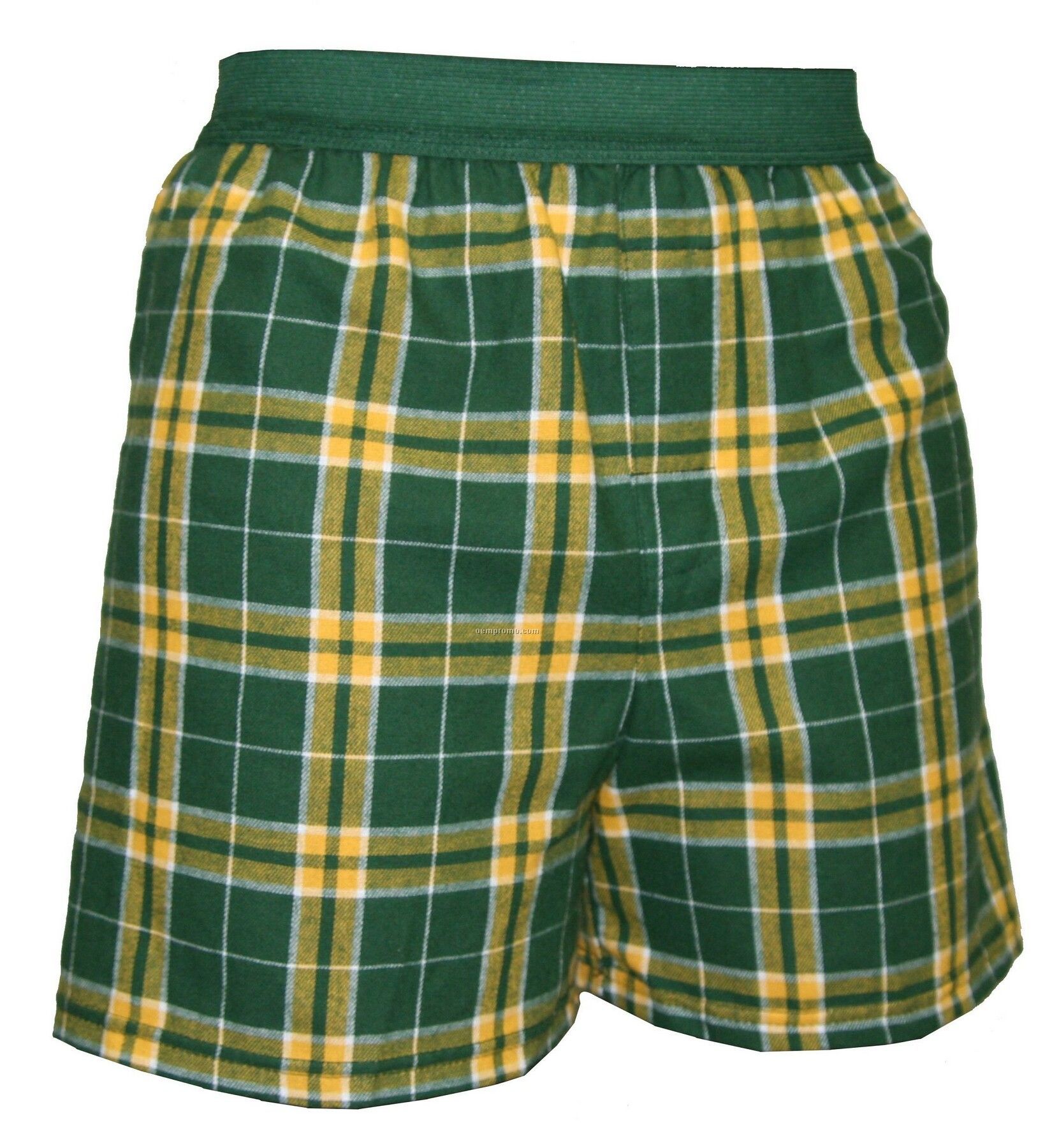 Youth Green/Gold Plaid Classic Boxer Short