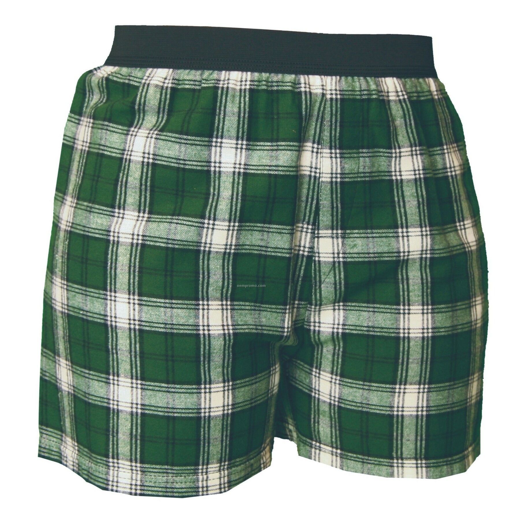 Youth Green/White Plaid Classic Boxer Short