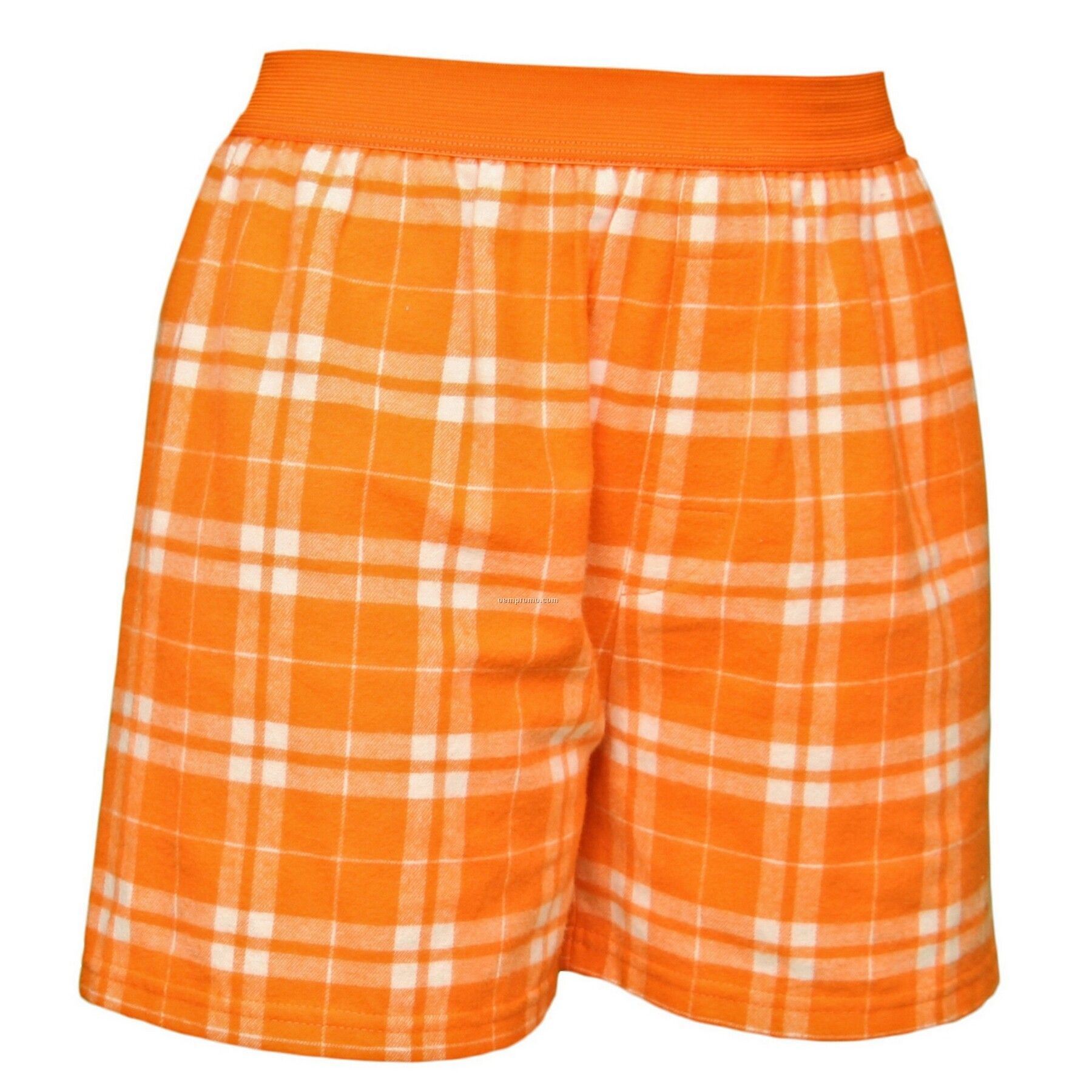 Youth Orange/ White Plaid Classic Boxer Short