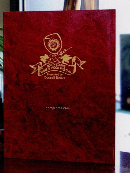 Style M Standard White Paper Foil Stamped Full Tab Pocket Folder