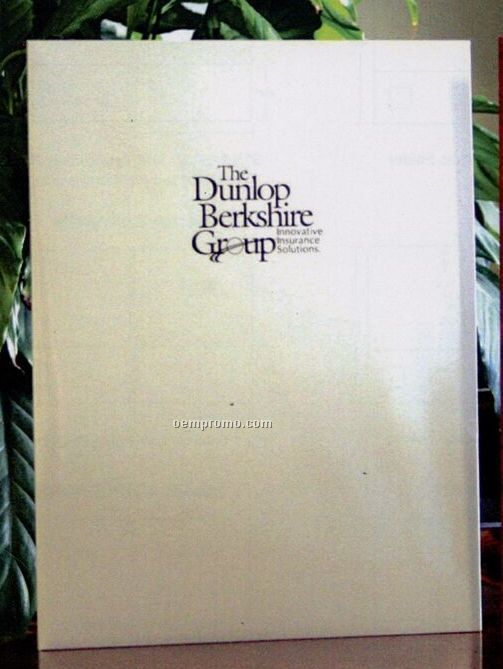 Style N3 Standard White Paper Foil Stamped Continuous Pocket Folder
