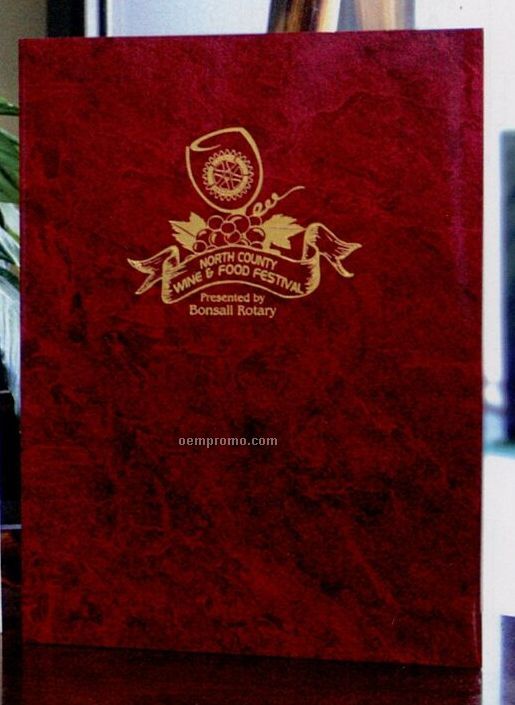 Style N4 Standard White Paper Foil Stamped Round Corner Pocket Folder