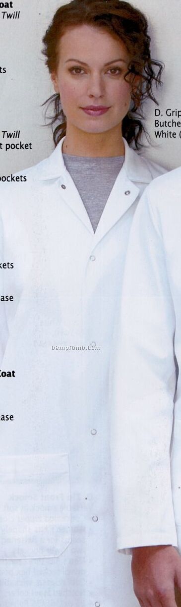 Red Kap Snap Front Butcher Coat