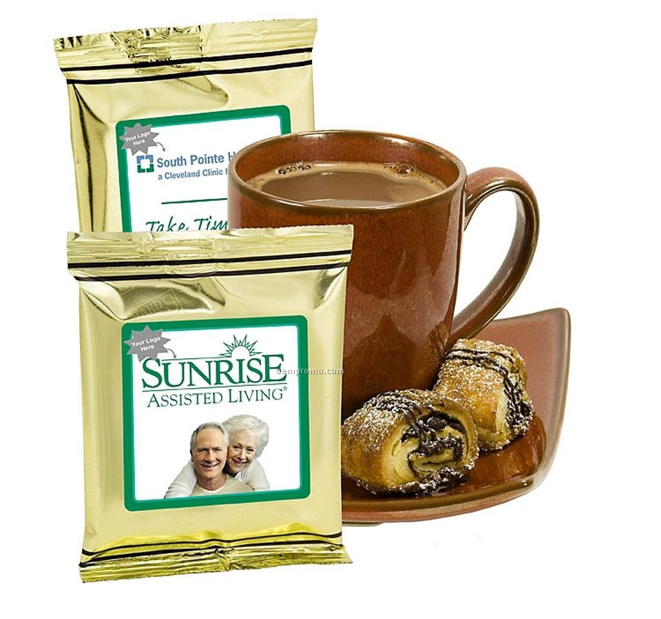Healthcare Hot Chocolate W/ Gold Foil Packing (Printed Label)