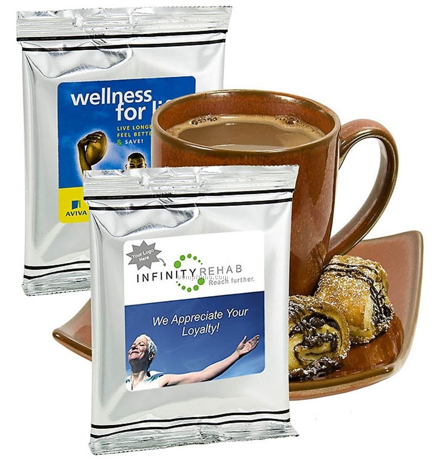 Healthcare Hot Chocolate W/ Silver Foil Packing (Printed Label)