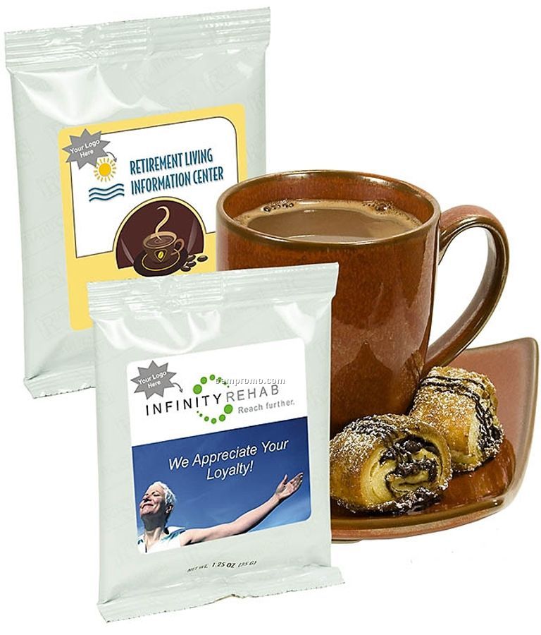 Healthcare Hot Chocolate W/ White Foil Packing (Printed Label)