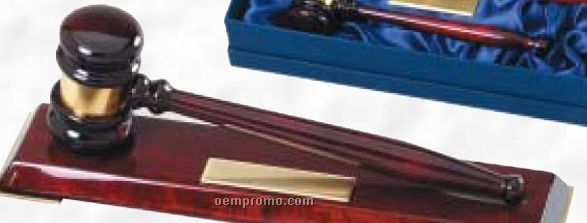 Men's Deluxe Rosewood Piano Finish Gavel Set W/ Presentation Case