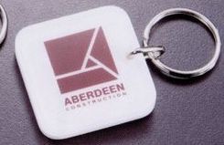 Lucite Square Key Chain
