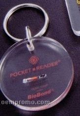 Lucite Circle Key Chain