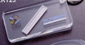 Lucite Rectangle Key Chain (2 1/2"X1 1/4"X1/4")
