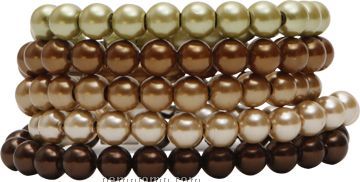 5 Piece Gold-tone Hematite Glass Pearl Bracelet Set