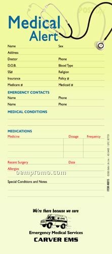 Medical Alert Post Up Sticker