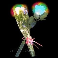 White Light Up Rose W/ Color Changing LED