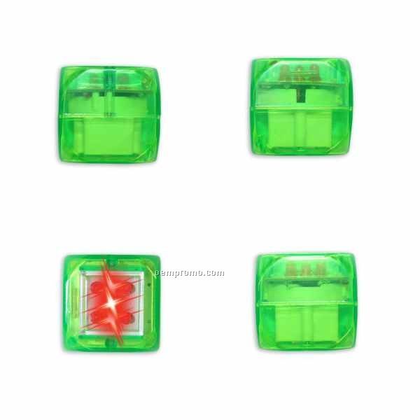 Green Light Up Dice W/ Sound & Red LED