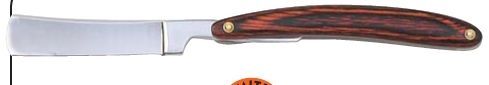 Maxam Folding Straight Razor With Wood Handle
