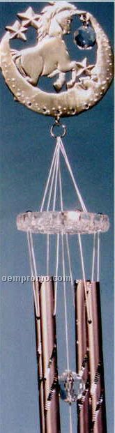18" Pewter Unicorn Wind Chime