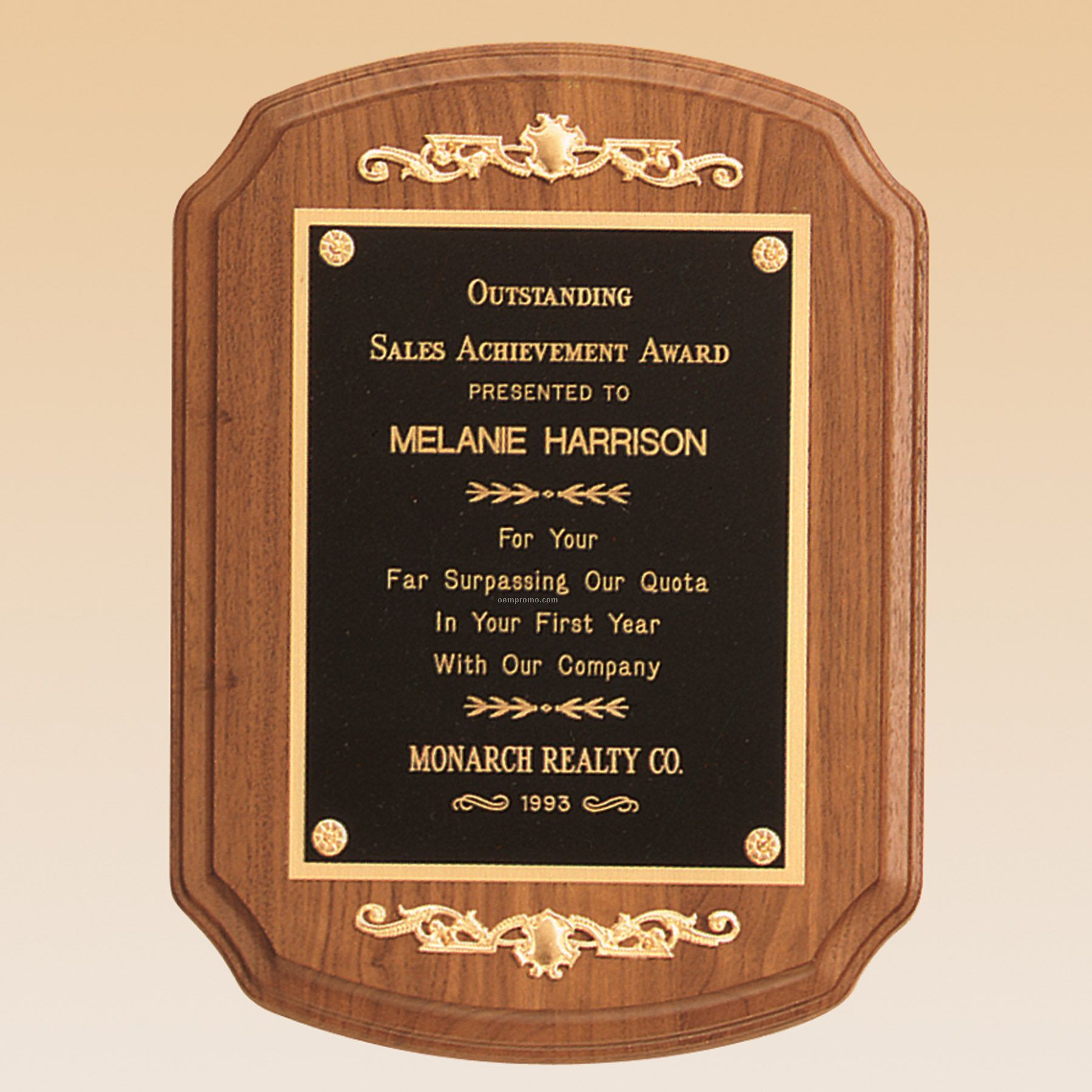 American Walnut Plaque W/ Laser Engraving Plate,China Wholesale