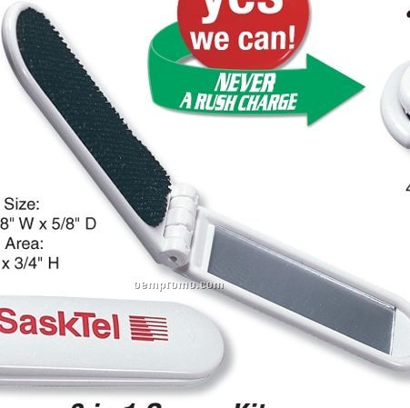 Folding Lint Brush W/ Mirror