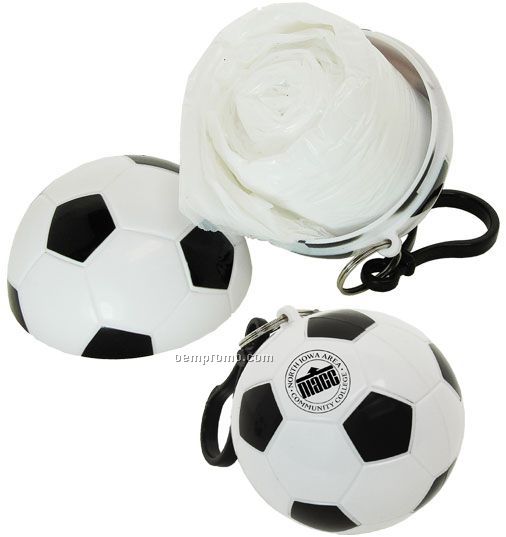 Soccer Ball Poncho With Spring Clip