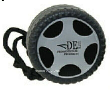 Poncho In Tire Shape Case With Break Away Lanyard