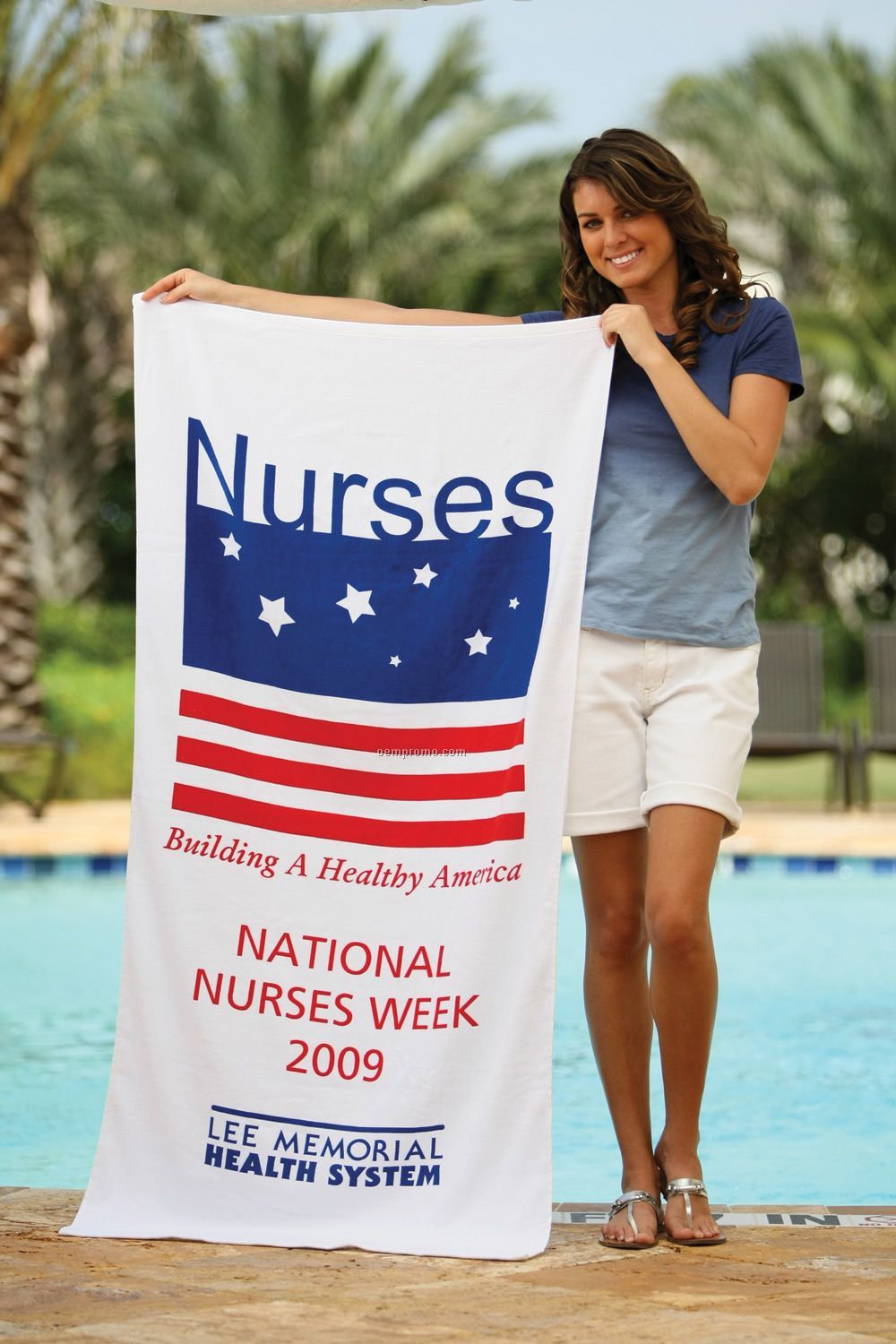 Made In The Usa Midweight Beach Towel - Embroidered