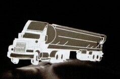 Acrylic Paperweight Up To 16 Square Inches / Oil Tanker