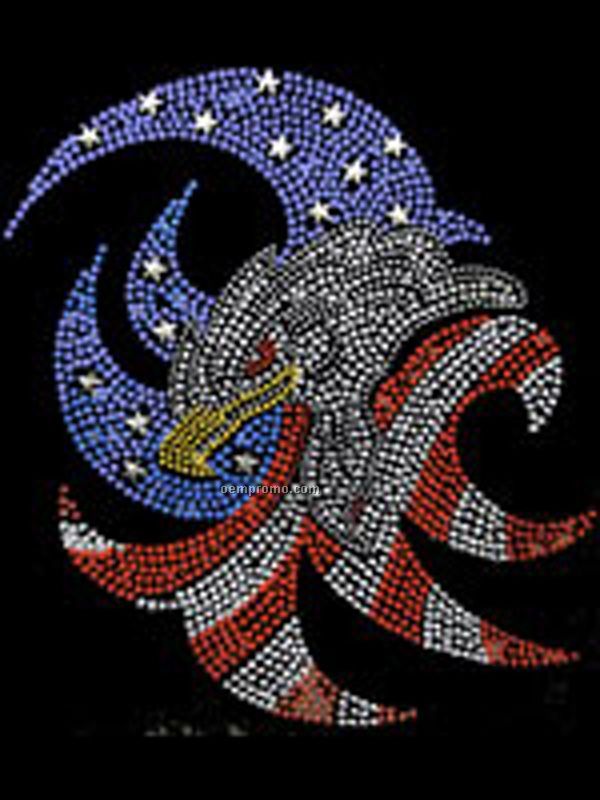 Patriotic Eagle Rhinestone Transfer