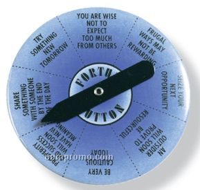 Round Spinner Button W/ Safety Pin Back (2 1/4")