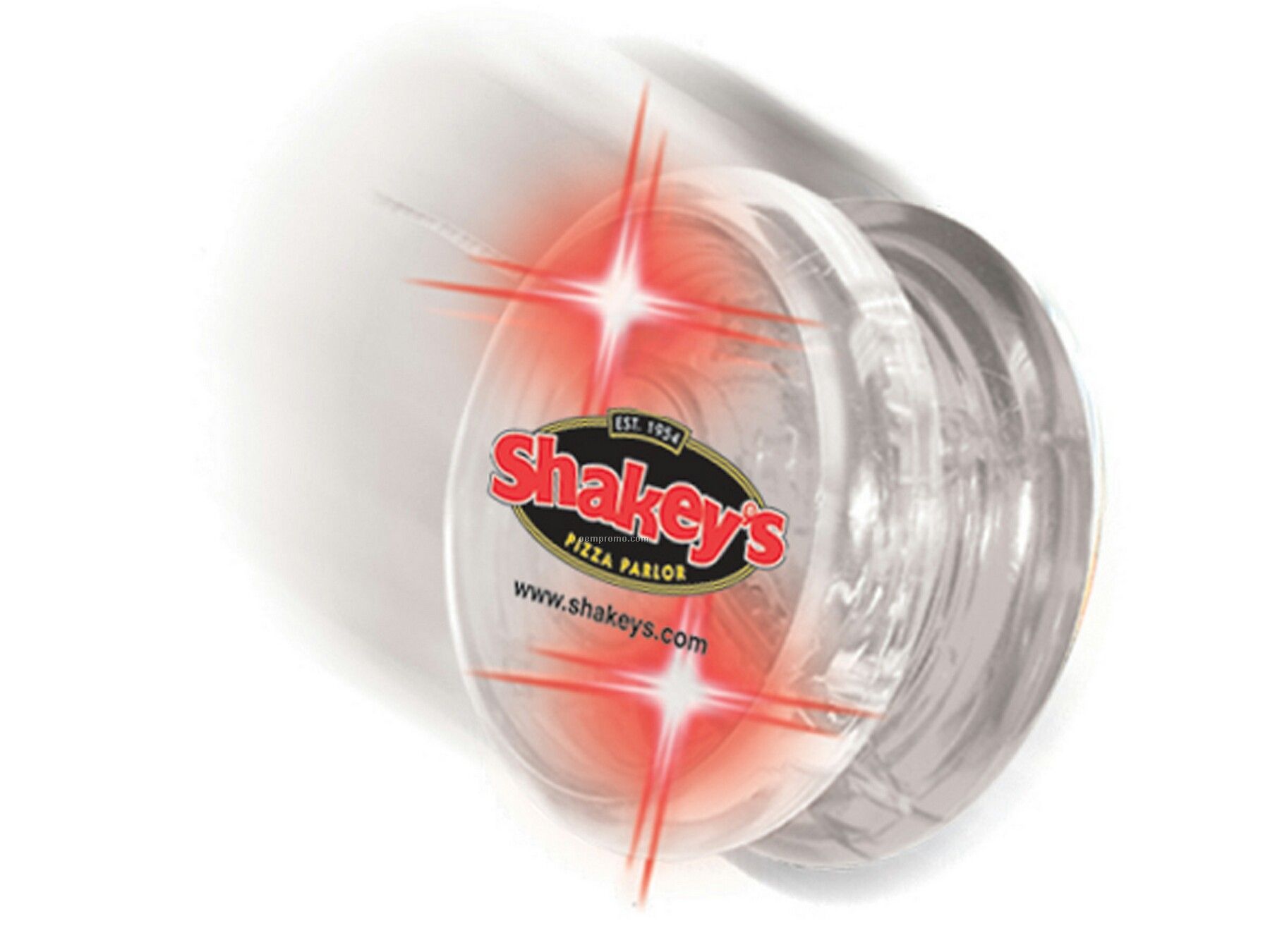 Twirlglo Yo-yo - Clear/Red LED