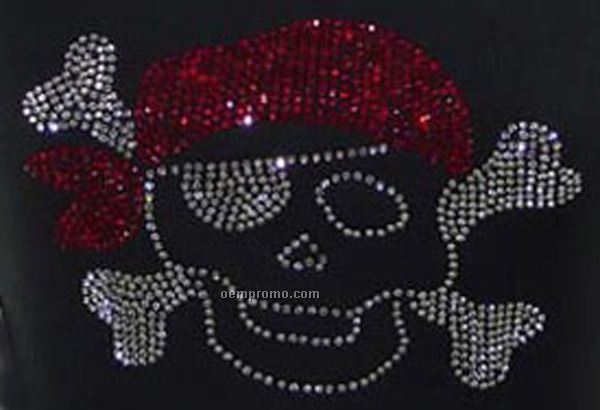 Pirate W/Red Bandanna Rhinestone Transfer