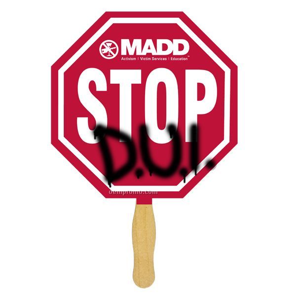 Octagon Glued Hand Fan (1 Sided/ 1 Imprint Color)