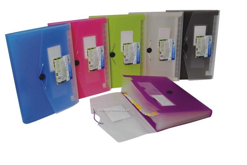 Green Expanding File With 13 Pockets