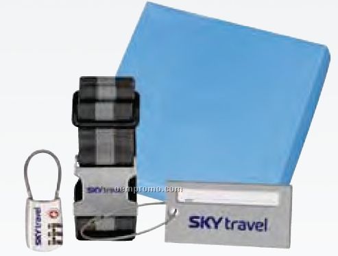 Soren Metallic Orange 3 Piece Travel Set