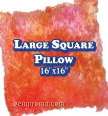 Freckles & Maya Girls Large Square Pillow In Island Blue