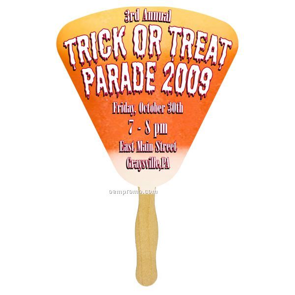 Seashell Glued Hand Fan (1 Side/ 4 Color Process Imprint)