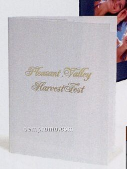 White Vertical Double-sided Portrait Folder (5"X7")